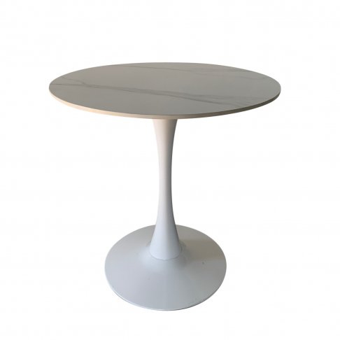 天然岩板白理石紋70圓桌 1